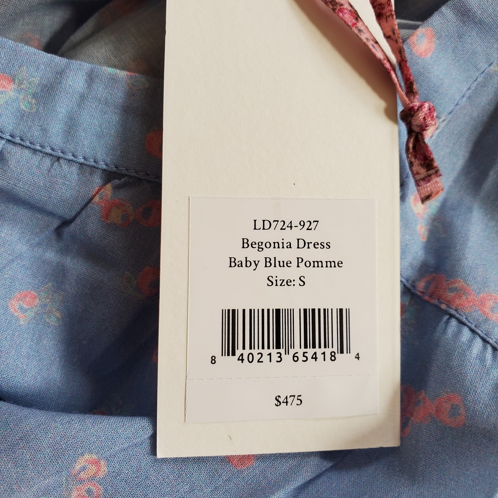 LoveShackFancy Blue Square Neck Maxi Dress - Picture 6 of 6